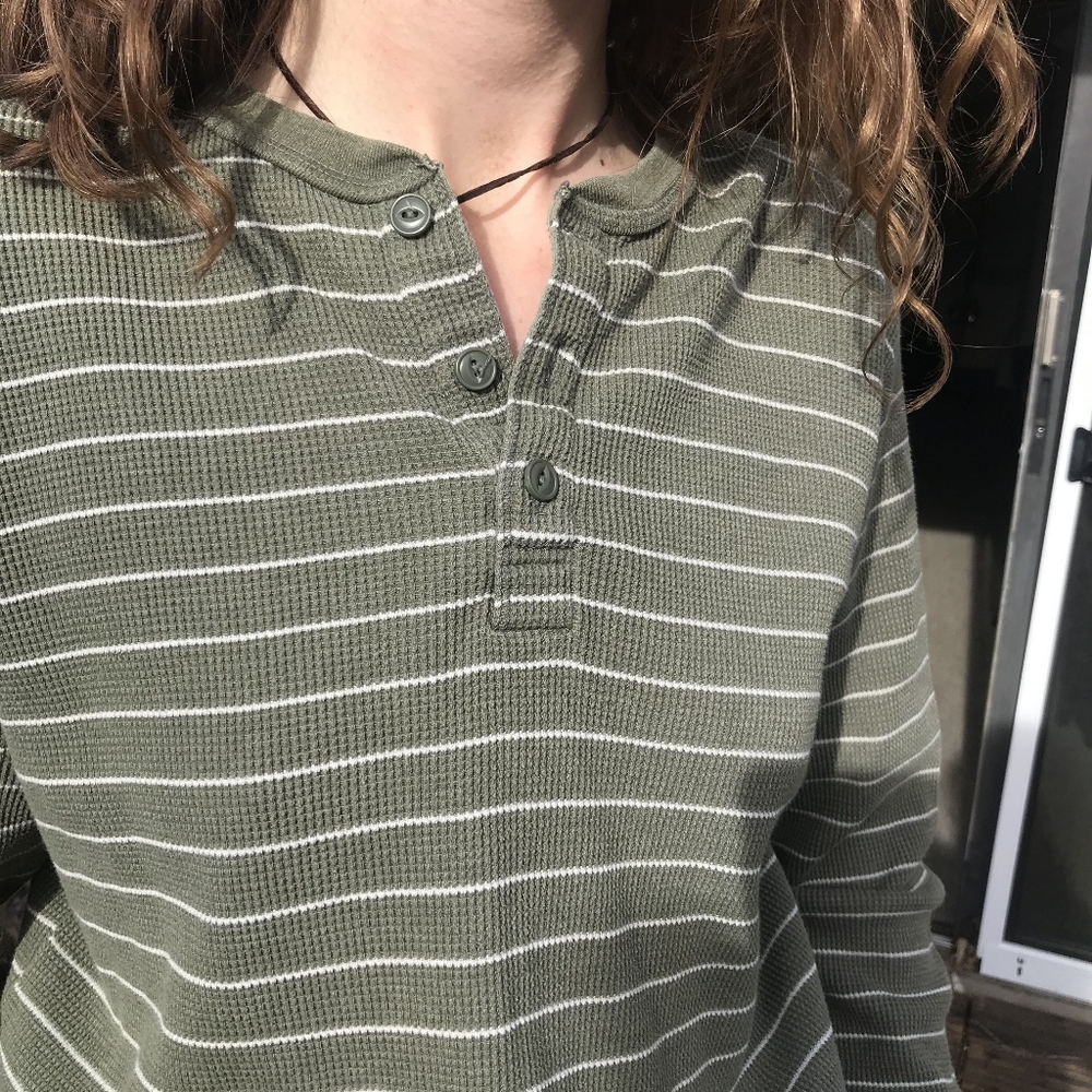 Stripped long sleeve sweater